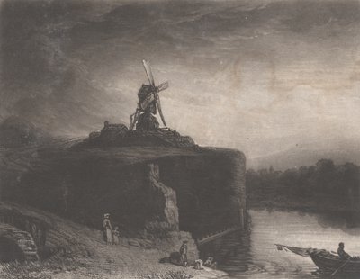 Rembrandts mølle, 1823. av Charles Turner
