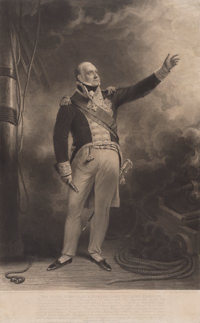 Høyre ærede Edward Lord Viscount Exmouth av Charles Turner