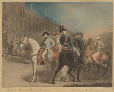 Bonaparte gjennomgår den konsulære garde (La Revue du Quintidi) av Charles Turner after John James Masquerier