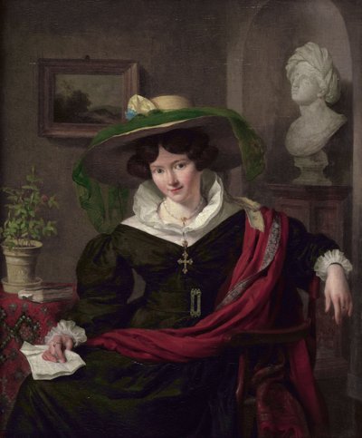 Portrett av Carolina Frederica Kerst, kone til Louis Royer av Charles van Beveren