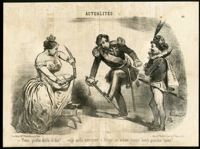 Illustrasjon av Charles Vernier (? -1887) i Le Charivari av Charles Vernier