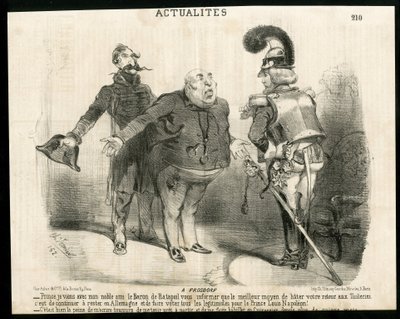 Illustrasjon av Charles Vernier (? -1887) i Le Charivari - Om - Tyskland Preussen, republikkens president, Frosdorf - Ratapoil av Charles Vernier