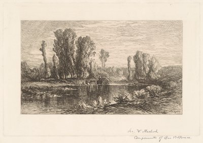 Landskap med Hay Wagon av Charles Volkmar