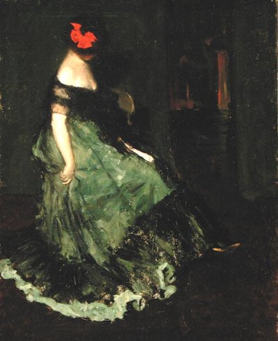 The Red Bow, ca. 1902 (olje på lerret) av Charles Webster Hawthorne