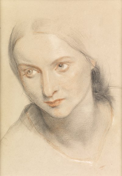 Studie av en kvinnes hode, 1894 av Charles West Cope