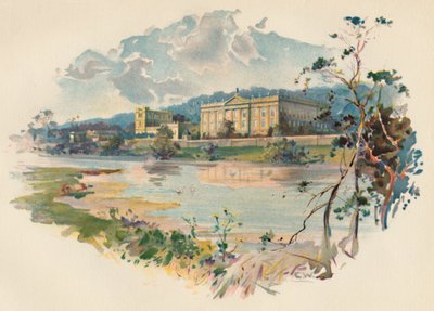Chatsworth fra Derwent, c1890 av Charles Wilkinson