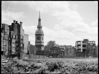 St Mary-le-Bow Church, Cheapside, City and County of the City of London, GLA, 1941-1945. av Charles William Prickett