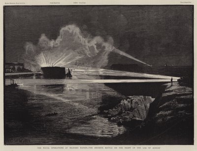 Sjøoperasjonene ved Milford Haven, det avgjørende slaget natten til 17. august av Charles William Wyllie