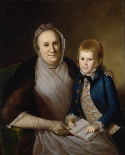 Mrs. James Smith og barnebarn, 1776. av Charles Willson Peale