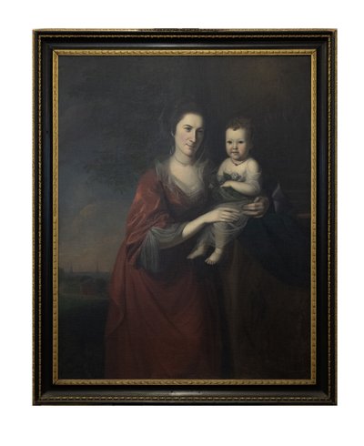 Fru Mary Norris Dickinson og datteren hennes av Charles Willson Peale