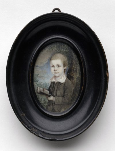 Portrett av en ung gutt, ca. 1768 (akvarell på elfenben) av Charles Willson Peale