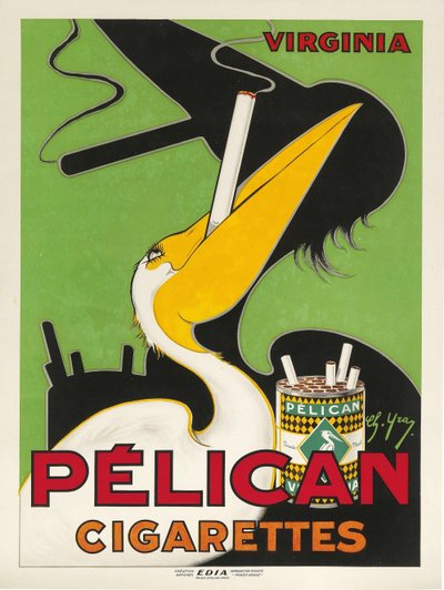 Pelican sigaretter, ca. 1930. av Charles Yray