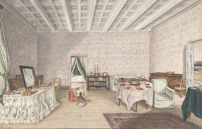 Design for interiør, ca. 1830. av Charles de Brocktorff