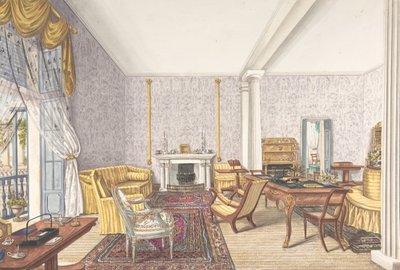 Design for interiør, ca. 1830. av Charles de Brocktorff