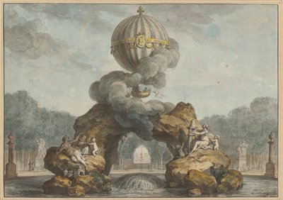 Prosjekt av en fontenedekorasjon med en Charlière, 1783. av Charles de Wailly