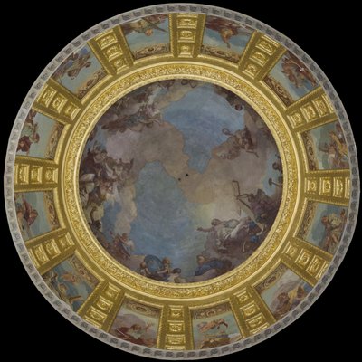 Saint Louis in Glory. 1702-1707 (fresko) av Charles de la Fosse