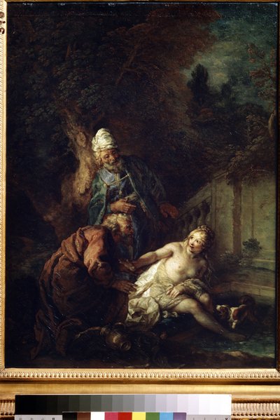 Susanna og de eldste. Maleri av Charles de La Fosse (1636-1716), etter 1700. Olje på lerret. Barokk kunst. Museum of Fine Arts, Pushkin, Moskva av Charles de la Fosse