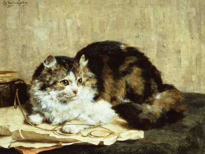 En Tabby Cat av Charles van den Eycken