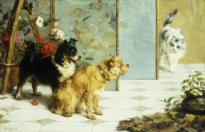 Lekne venner, 1892 av Charles van den Eycken