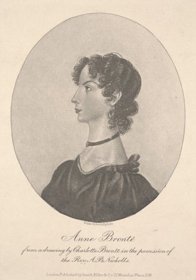 Anne Brontë, gravert av Walker & Boutall, ca. 1836-49 (gravering) av Charlotte Bronte