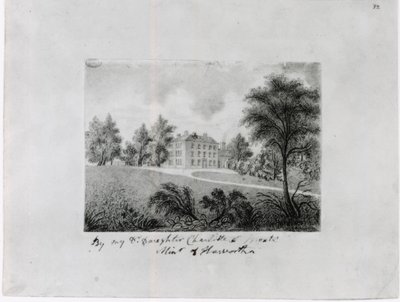 The Roe Head School, ca. 1831-32 (conte på papir) av Charlotte Bronte