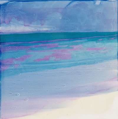 Turtle Beach, 2000 (olje på gesso) av Charlotte Johnstone