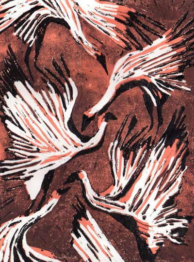 Flamingos 2, 2021 av Charlotte Orr