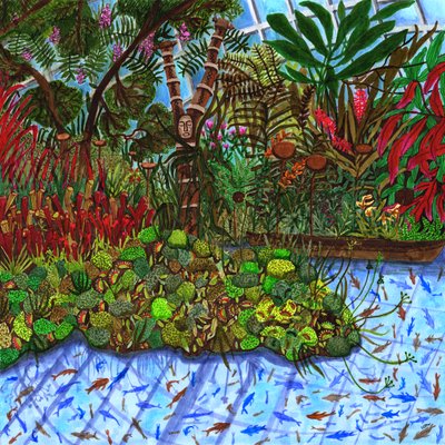 Gardens by the Bay, 2020 (penselpenner) av Charlotte Orr