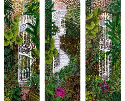 Kew Gardens-samling, 2020 (penselpenner på papir) av Charlotte Orr