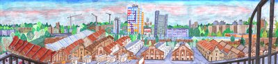 Storkower straße, 2017 (penselpenner av Charlotte Orr