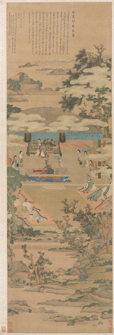 Lady Xuanwen gir instruksjoner om ritualene til Zhou, 1638. av Chen Hongshou