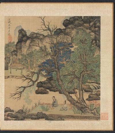 Malerier etter Ancient Masters: Scholars in a Garden, 1598-1652. av Chen Hongshou