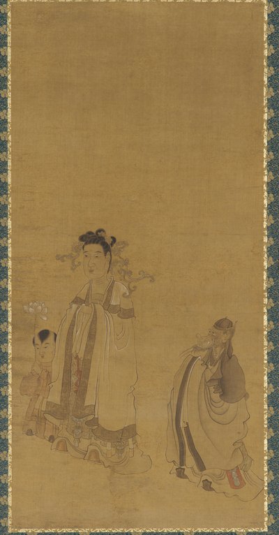 Dragekongen som ærer Buddha, Ming-dynastiet, tidlig på midten av 1600-tallet. av Chen Hongshou