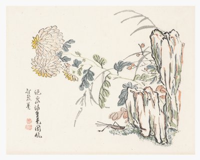 Krysantemum, sennepsfrø hagehåndbok av Cheng An (after)