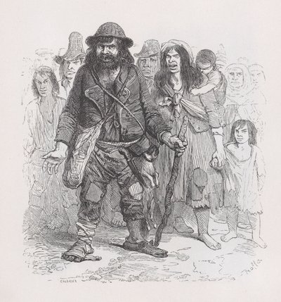 Sigøynerne fra The Complete Works of Béranger, 1836. av Cherrier