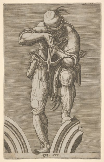 En mann som skyter armbrøst, 1579. av Cherubino Alberti