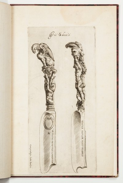 Design for to knivhåndtak av Cherubino Alberti