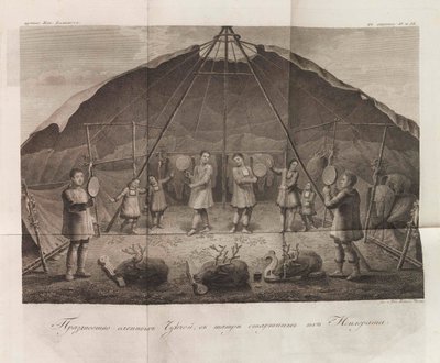 Illustrasjon fra The Travels of Captain Billings across Chukotka... av Gavriil Sarychev, 1811. av Chesky