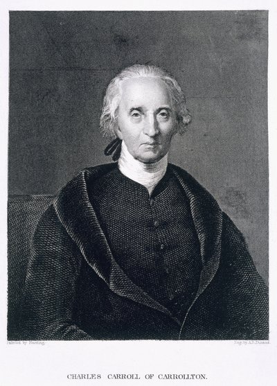 Charles Carroll av Carrollton, gravert av Asher Brown Durand (1796-1886) av Chester Harding
