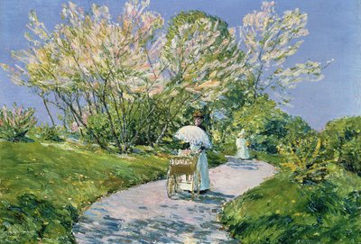 A Walk in the Park (olje) av Childe Frederick Hassam