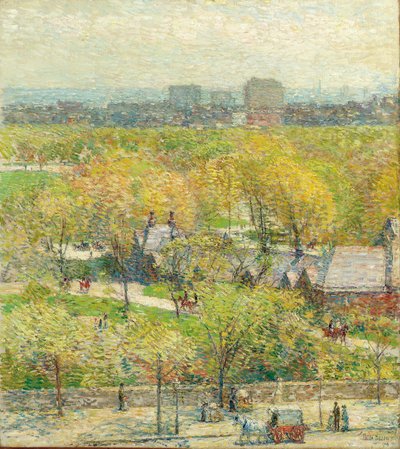 Tvers over parken av Childe Frederick Hassam