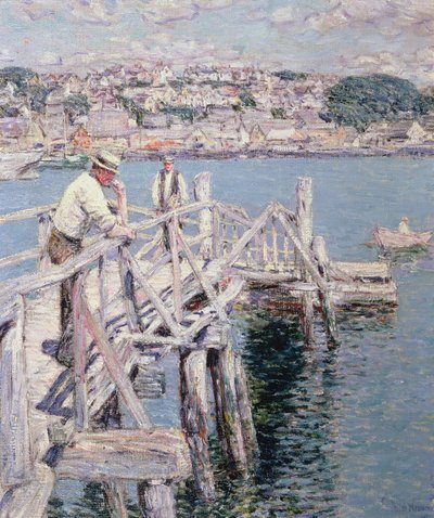 Dock Scene, Gloucester av Childe Frederick Hassam
