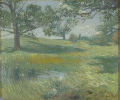 Meadows, ca. 1900-10 (pastell på lerret) av Childe Frederick Hassam