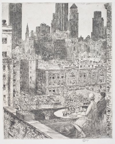 New York vår av Childe Frederick Hassam