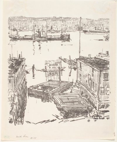 North River av Childe Frederick Hassam