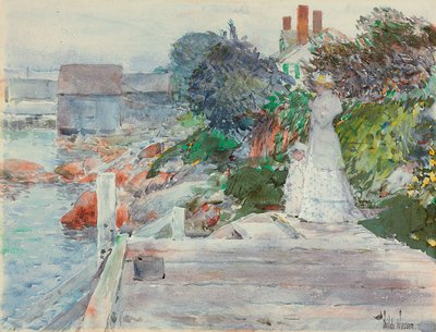 Ocean Front, Gloucester, Massachusetts, ca. 1890-95 (akvarell på papir) av Childe Frederick Hassam
