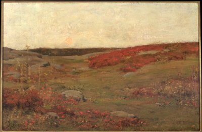 Soloppgang, høst, ca. 1885 (olje på lerret) av Childe Frederick Hassam