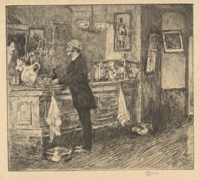 Et New England Barroom av Childe Hassam