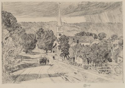 En landsby i Vermont av Childe Hassam