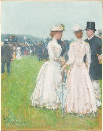 Ved Paris Grand Prix (ved Paris Grand Prix) av Childe Hassam